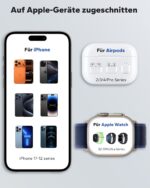 KPON 3-in-1 Magsafe Ladestation für iPhone, Apple Watch & AirPods – Faltbar mit 20W Adapter – Bild 6