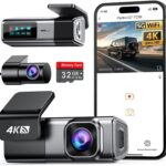 Navycrest Q7 Dashcam 4K+1080P Vorne Hinten – Dual Auto Kamera mit 5GHz WiFi & Parküberwachung
