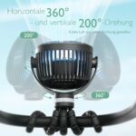 Momcozy 8000 mAh Clip-Ventilator – 360° drehbar mit LED-Licht für Kinderwagen – Bild 6