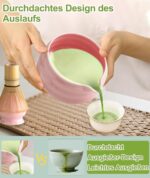 JBER Matcha Set Rosa 7-teilig – Handwerkliches Matcha Zubehör mit Bambusbesen & Keramikschale – Bild 8