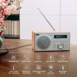 August MB420 DAB+/FM Radiowecker mit Bluetooth – 5W Hi-Fi Holzradio für Küche – Bild 2