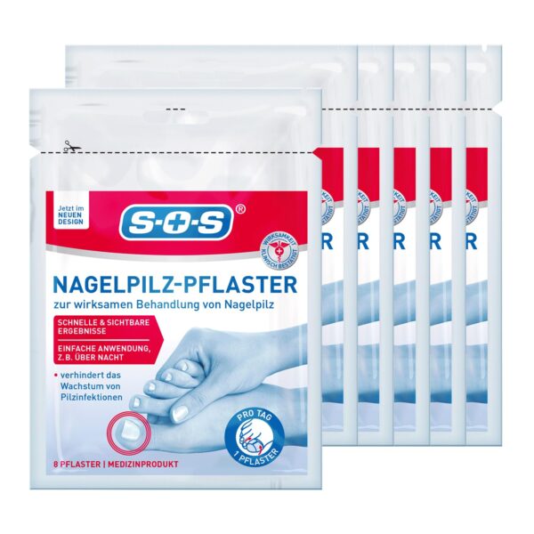 SOS Nagelpilz-Pflaster 6x8er – Medizinprodukt zur Intensiv-Behandlung über Nacht