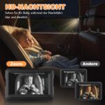 Zacro Baby Autospiegel 1080P HD mit Nachtsicht – Rückbank Monitor USB-C – Bild 6