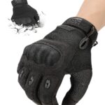 KEMIMOTO Taktische Handschuhe mit Kohlefaser Knöchelprotektor & Touchscreen – Einsatzhandschuhe