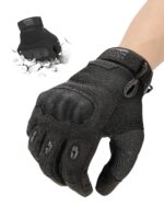 KEMIMOTO Taktische Handschuhe mit Kohlefaser Knöchelprotektor & Touchscreen – Einsatzhandschuhe