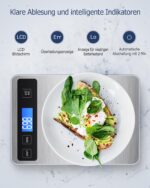 Drcowu Digitale Küchenwaage 15 kg – Profi-Lebensmittelwaage mit Edelstahl & Tara-Funktion – Bild 7