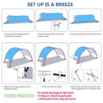 Flycoop Strandmuschel mit UPF 50+ – Beach Canopy 230×150×135 cm für 3–4 Personen – Bild 6