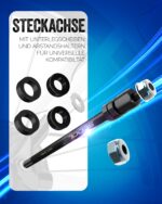 Liebdorf® Steckachse M12 x 1.0 für Fahrradanhänger – universelle Kupplung – Bild 2