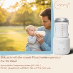 lämmy Flaschenwärmer – Akkubetriebener Babyflaschenwärmer mit 4 Temperaturstufen für unterwegs – Bild 2