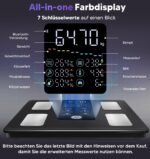 GE Smart Körperfettwaage mit 8-Elektroden & Handsensoren – 27 Analysewerte bis 180 kg – Bild 3