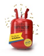 Party Factory Helium Gasflasche 400L – Ballongas für bis zu 50 Luftballons