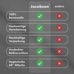 JACOBSON Bettwäsche 135x200 cm – Baumwolle Perkal Set mit Reisssverschluss – Bild 6