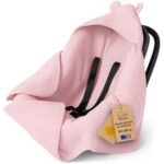 Musselin Einschlagdecke 85x85 cm – Atmungsaktive Babydecke für Babyschale & Kinderwagen