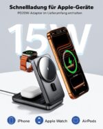 KPON 3-in-1 Magsafe Ladestation für iPhone, Apple Watch & AirPods – Faltbar mit 20W Adapter – Bild 5