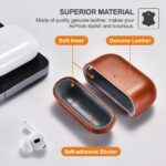 ICARER Echtleder Schutzhülle für AirPods Pro 3 – Premium Ledertasche mit sichtbarem LED – Bild 3