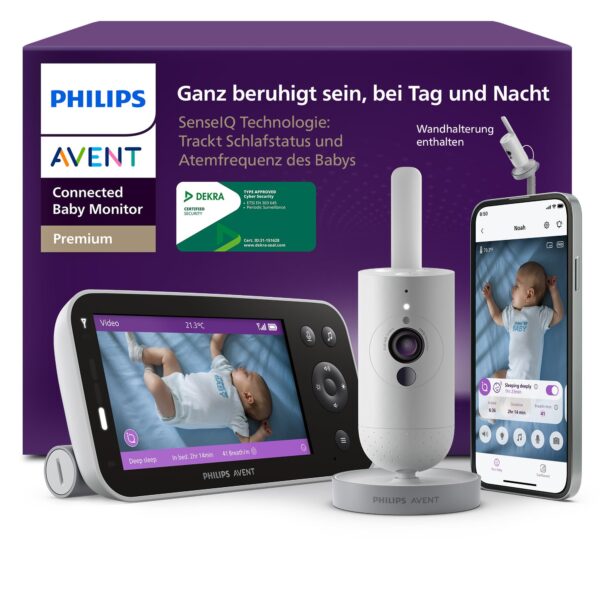 Philips Avent Premium Connected Babyphone – 1080p HD mit KI-Schlaf- & Atemtracking