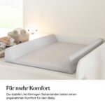Ehrenkind Wickelauflage 50x70 cm abwaschbar – Hygienischer Wickeltisch-Bezug Beige – Bild 5