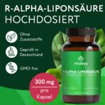 Vitabay R-Alpha-Liponsäure 300 mg – 120 Kapseln hochdosiert vegan – 4 Monate Vorrat – Bild 3