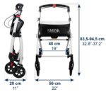 KMINA Indoor Rollator Schmal 54 cm – Faltbarer Wohnungsrollator mit Tablett für Senioren – Bild 2