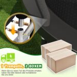 Devoko Gartentrampolin mit Sicherheitsnetz & GS-Zertifikat – Kindertrampolin für sicheren Sprungspass – Bild 10