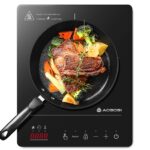AAOBOSI Induktionskochfeld 1 Platte 2000W – Tragbar mit Booster & 20 Stufen