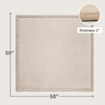 Hakuna Matte CloudSoft Spielmatte 1,27x1,27m Beige – Premium Babyteppich mit OEKO-TEX Zertifikat – Bild 2