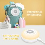 Easy@Home Weissrausch-Soundmaschine – tragbare Einschlafhilfe mit 26 Sounds & LED-Nachtlicht – Bild 8