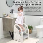 Onasti Tritthocker 2-Stufen Höhenverstellbar – Kinderschemel mit Handgriff für 1,5–6 Jahre – Bild 7