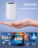 Einyoumily Mini Beamer 4K mit 20000 Lumen & Android 14 – Tragbarer Heimkino-Projektor – Bild 3