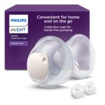 Philips AVENT Freihändige Doppel-Auffangbecher – Ultraleicht & transparent für elektrische Milchpumpen