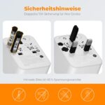 TESSAN Universal Reiseadapter mit 5 USB – Internationaler Steckdosenadapter für 150+ Länder – Bild 6