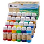 Artecho Acrylfarben Set 24x59 ml – Wasserfeste Künstlerfarben für Leinwand & Handwerk