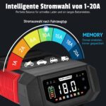 HAUSPROFI Autobatterie Ladegerät 12V/24V 20A – Intelligentes KFZ-Ladegerät mit 9-stufiger Reparaturladung – Bild 2