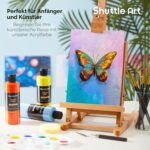 Shuttle Art Acrylfarben Set mit 18 Farben à 250ml – Künstlerqualität für alle Oberflächen – Bild 2