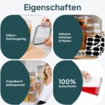 uandu Vorratsdosen 12er-Set mit Deckel – Luftdichte Aufbewahrungsboxen BPA-frei für Küche – Bild 5