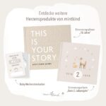 mintkind® Babyalbum «Mein erstes Jahr» Beige Leinen – 176 Seiten Hardcover mit Sticker-Set – Bild 10