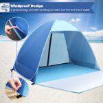 HAOYAO Pop-up Strandmuschel für 2–3 Personen – UV-Schutz UPF 50+ Wurfzelt – Bild 6