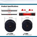 CCLIFE 2-in-1 verstellbares Hantelset – Kurz- & Langhanteln 20–40 kg mit Schaumstoffgriff – Bild 5
