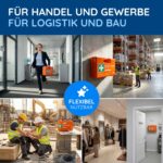 FLEXEO Erste-Hilfe-Koffer DIN 13157:2021 – Verbandkasten gefüllt mit Wandhalterung für Betrieb & Zuhause – Bild 9