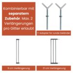 hauck Standard Türschutzgitter 75–80 cm – Klemmbefestigung ohne Bohren für Kinder & Hunde – Bild 6