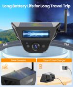 AUTO-VOX Kabellose Solar-Rückfahrkamera 7,2" 1080P mit DVR – Magnetische Installation für LKW & Anhänger – Bild 3