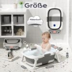 COOSEYA Faltbare Baby-Badewanne mit Stützkissen – Sicher & platzsparend für Neugeborene – Bild 3