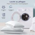 Slybear Kopfkissen 40x80 cm 2er Set – Orthopädisches Seitenschläferkissen waschbar – Bild 7