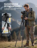 Lamicall Kamerastativ 170cm mit Schnellöffnung & 8kg Tragkraft – Profi-Tripod mit Handyhalterung – Bild 3