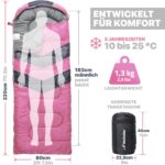 MalloMe Schlafsack Outdoor – Leichter Winterschlafsack für Camping & Wandern – Bild 2