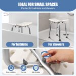 Ez2Care Duschhocker höhenverstellbar 37,5–49,5 cm – Stabiler Badhocker bis 136 kg – Bild 5
