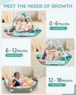 Lilian&Gema Spielbogen 4 in 1 mit 6 Spielzeugen – Faltbare Spielmatte ab Geburt bis 18 Monate – Bild 4