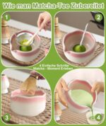 JBER Matcha Set 7-teilig – Bambus Whisk & Keramikschale für authentische japanische Teezeremonie – Bild 5