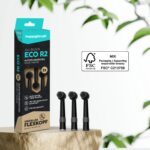 happybrush® Aufsteckbürsten AllBlack – 9er Set Aktivkohle-Borsten für rotierende Zahnbürsten – Bild 2