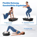 MERACH Vibrationsplatte – Kompakt, leise Trainingsplatte mit Fernbedienung & LED-Display – Bild 8
